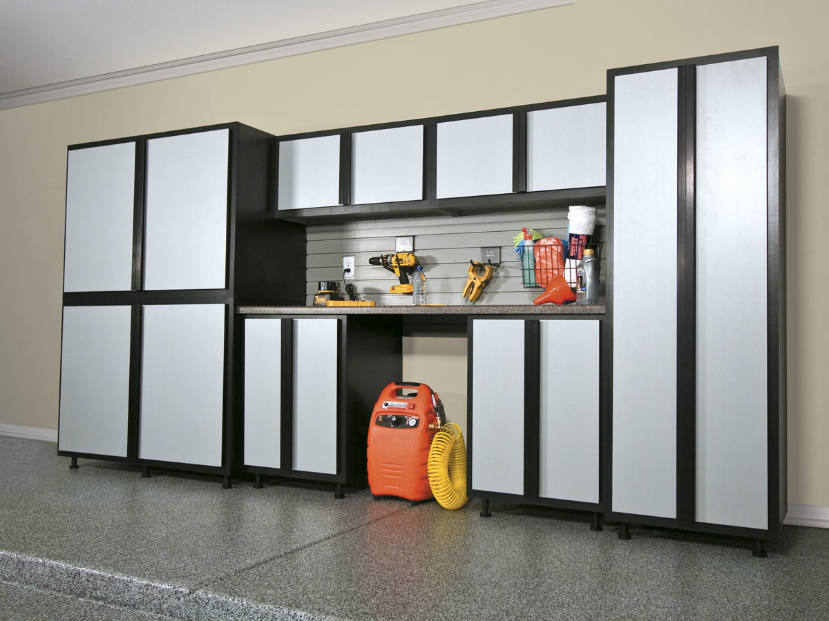 Garage Workbench And Storage Cabinets